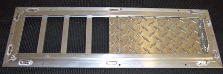 Aluminum dog box outlet doors